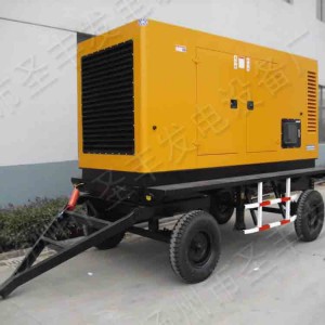 500KW移動式4輪低噪音柴油發(fā)電機(jī)組